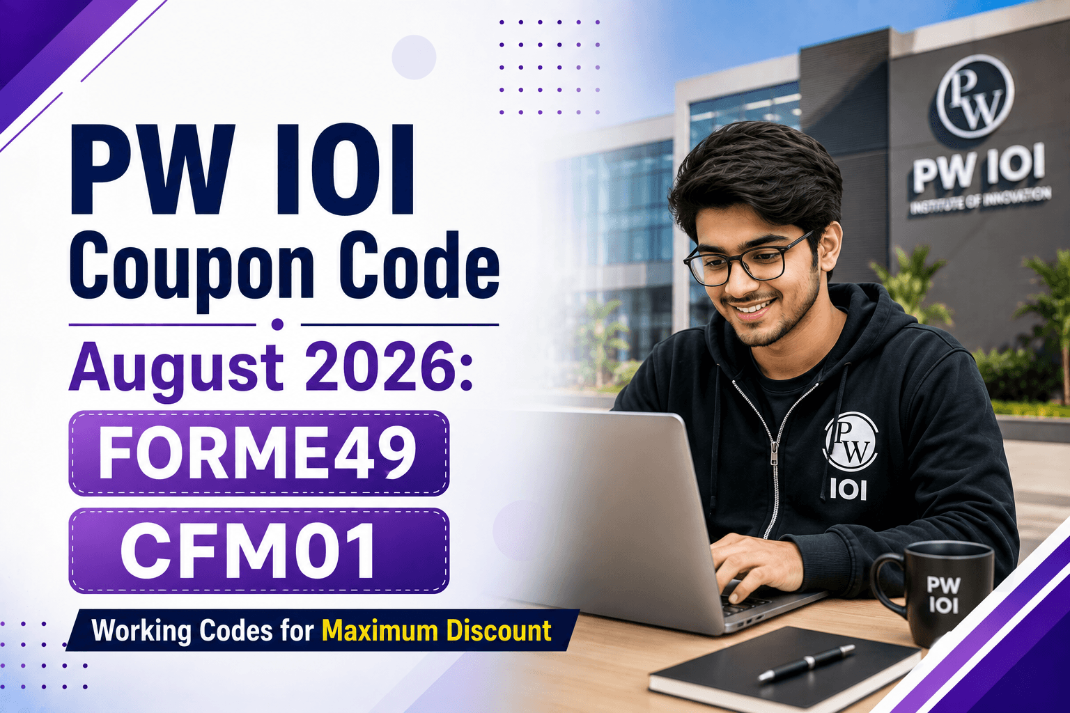 PW IOI Coupon Code August 2026: FORME49 & CFM01 Working Codes for Maximum Discount