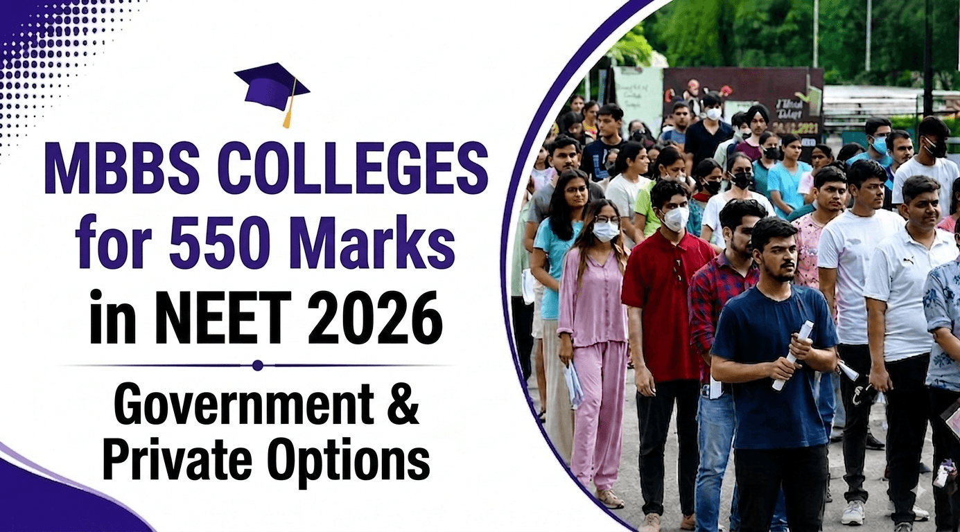 MBBS Colleges for 550 Marks in NEET 2026: Government and Private Options