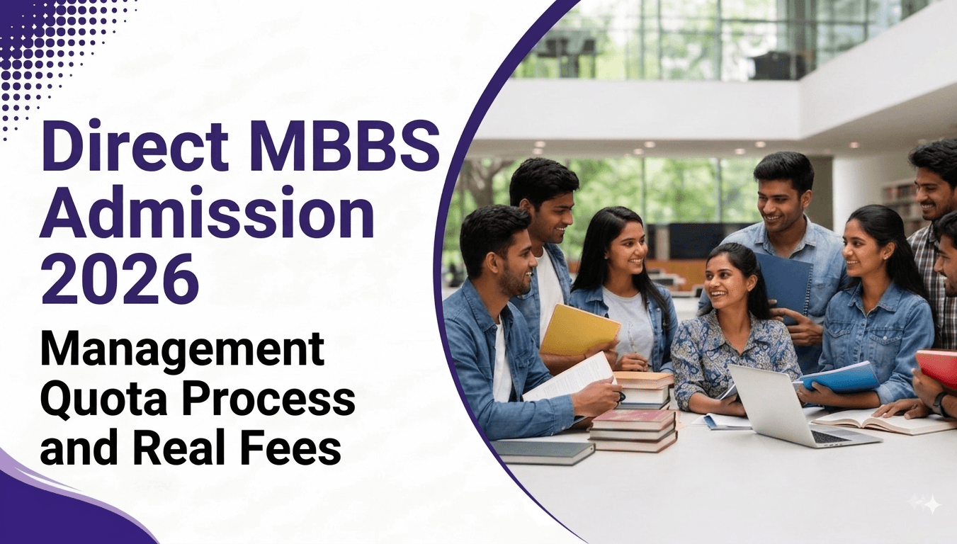 Direct MBBS Admission 2026: Management Quota Process and Real Fees