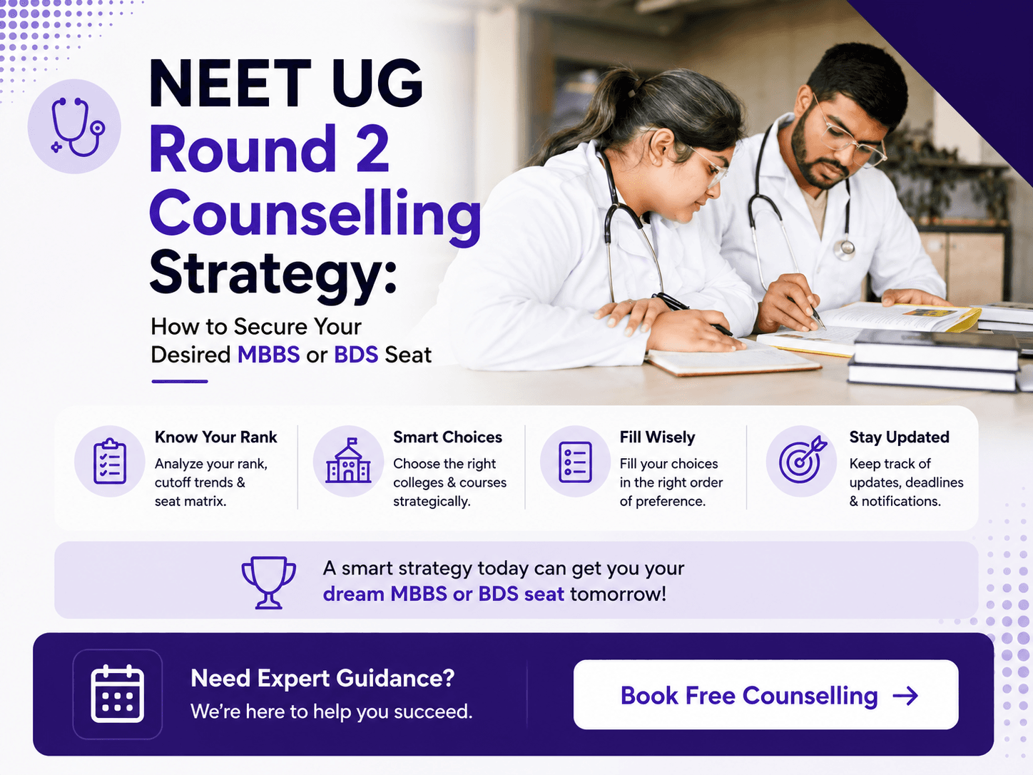 NEET UG Round 2 Counselling Strategy: How to Secure Your Desired MBBS or BDS Seat