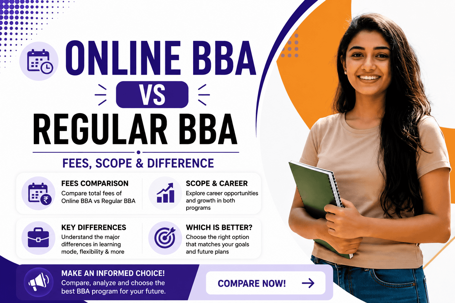 Online BBA vs Regular BBA: Fees, Scope & Difference