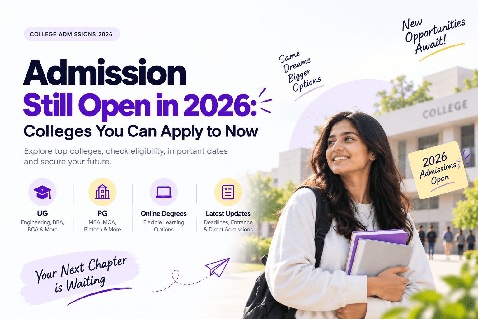 Admission Still Open in 2026: Colleges You Can Apply to Now