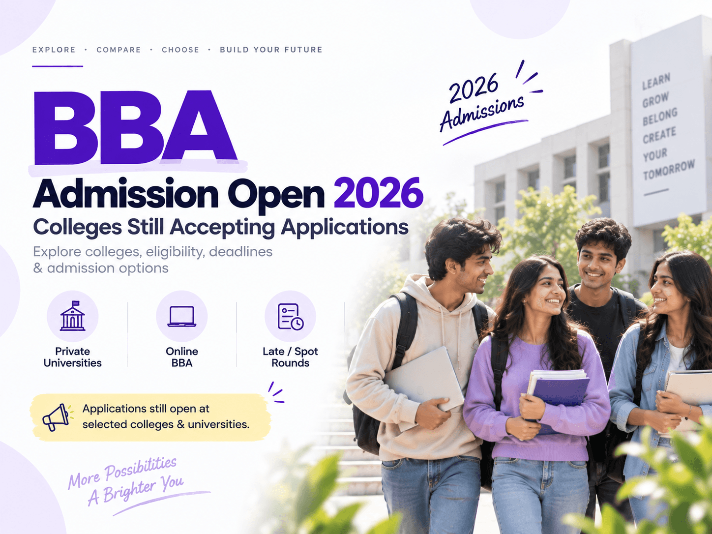 BBA Admission Open 2026: Colleges Still Accepting Applications