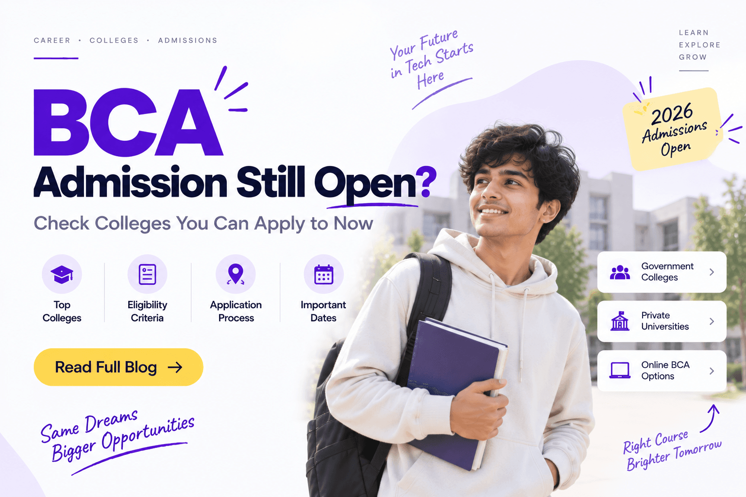 BCA Admission Still Open? Check Colleges You Can Apply to Now