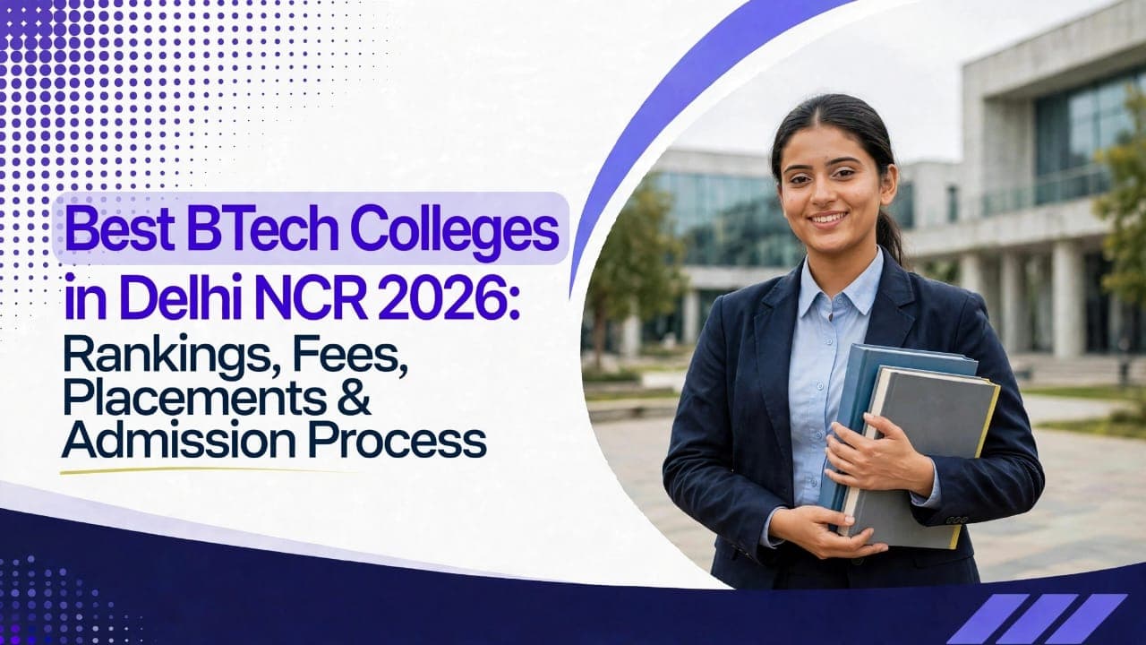 Best BTech Colleges in Delhi NCR 2026: Rankings, Fees, Placements & Admission Process