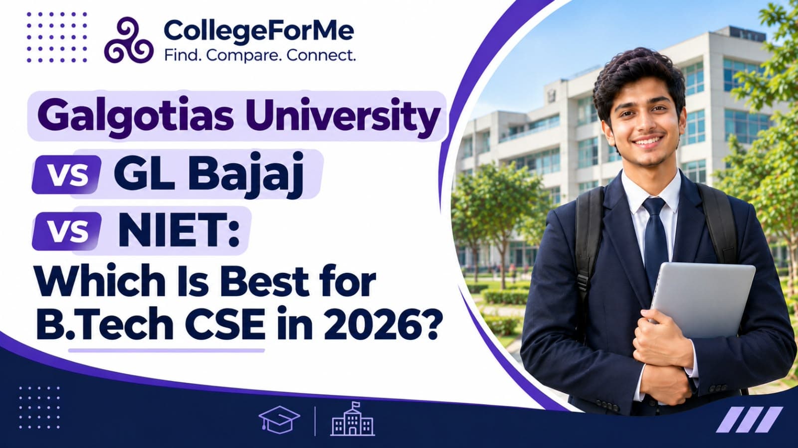 Galgotias vs GL Bajaj vs NIET 2026: B.Tech CSE Comparison