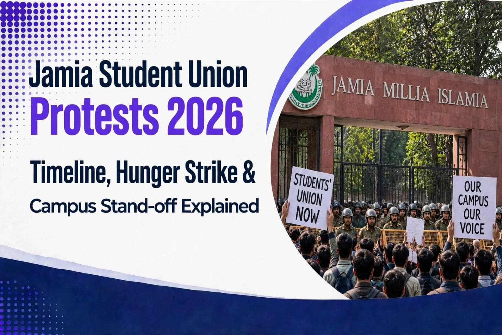 Jamia Student Union Protests 2026: Timeline, Hunger Strike & Campus Stand-off Explained
