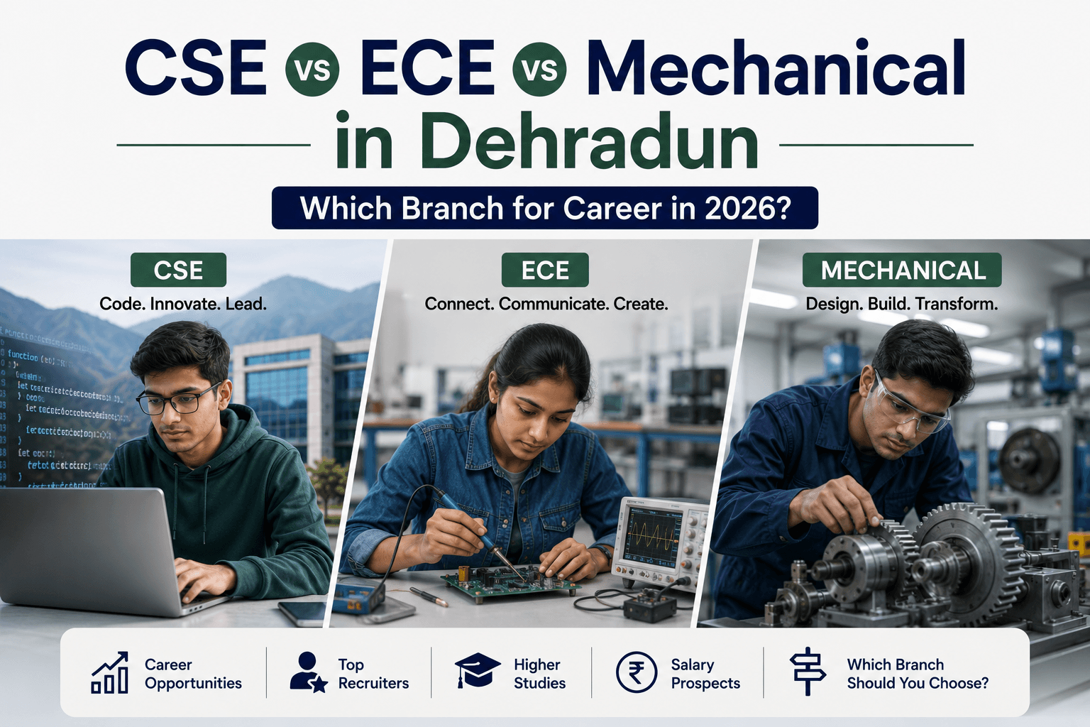 CSE vs ECE vs Mechanical in Dehradun — Which Branch for Career in 2026?