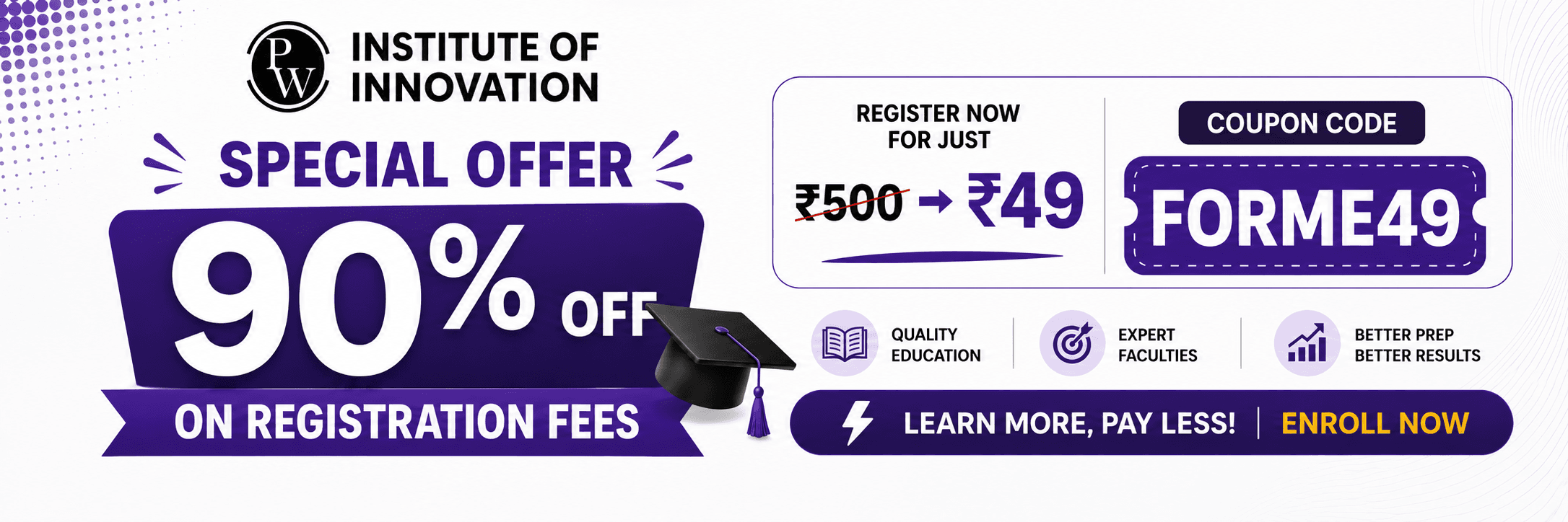 PW IOI Discount Code 2026: Use FORME49 for Admission Support & Real Savings