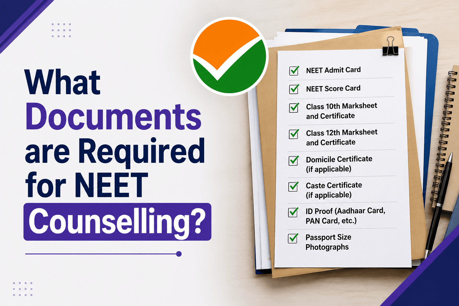 What Documents are Required for NEET Counselling?