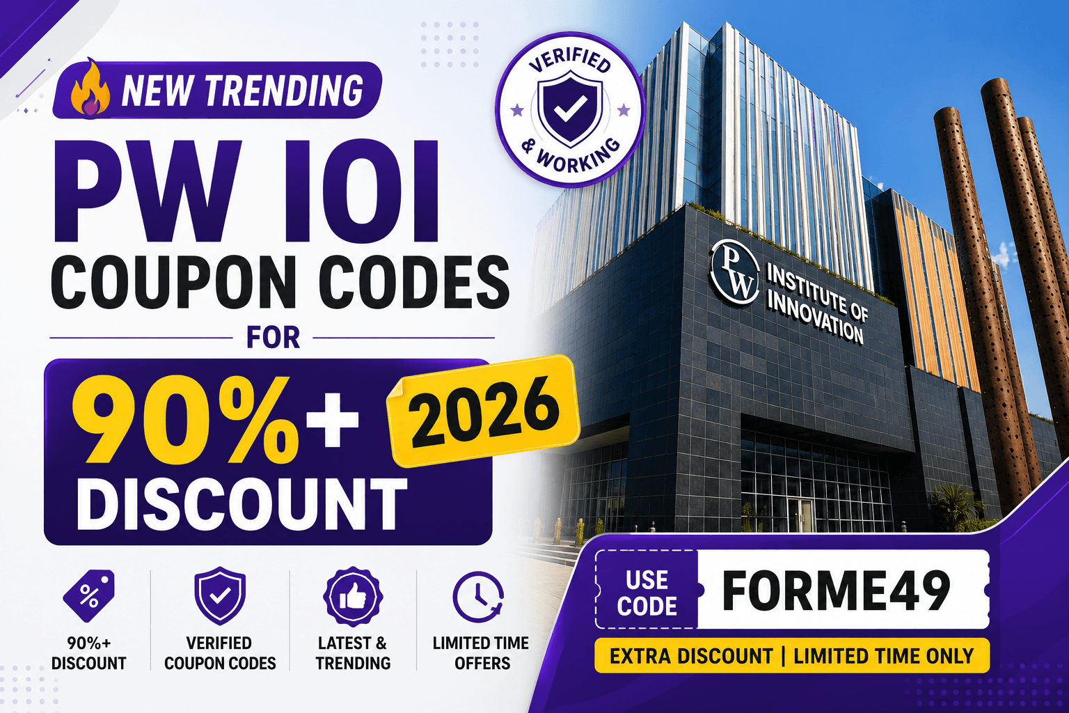 New Trending PW IOI Coupon Codes for 90%+ Discount (2026)